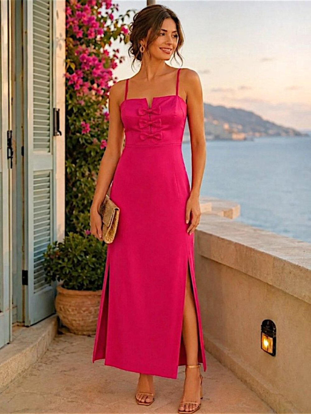 Lilly Pulitzer Jean Satin Maxi Dress in Raspberry Rouge NWT - Size 12